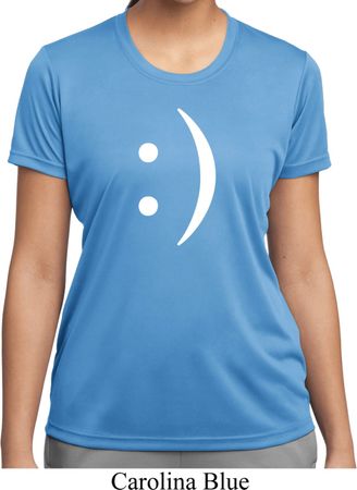 Ladies Funny Shirt Smiley Chat Face Moisture Wicking Tee T-Shirt