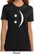 Ladies Funny Shirt Smiley Chat Face Organic Tee T-Shirt