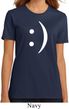 Ladies Funny Shirt Smiley Chat Face Organic Tee T-Shirt