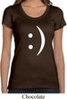 Ladies Funny Shirt Smiley Chat Face Scoop Neck Tee T-Shirt