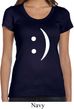 Ladies Funny Shirt Smiley Chat Face Scoop Neck Tee T-Shirt