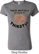 Ladies Funny Shirt Thirsty Pretzels Crewneck Tee T-Shirt