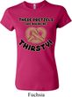Ladies Funny Shirt Thirsty Pretzels Crewneck Tee T-Shirt
