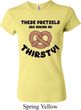Ladies Funny Shirt Thirsty Pretzels Crewneck Tee T-Shirt