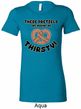 Ladies Funny Shirt Thirsty Pretzels Longer Length Tee T-Shirt