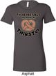 Ladies Funny Shirt Thirsty Pretzels Longer Length Tee T-Shirt