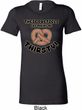 Ladies Funny Shirt Thirsty Pretzels Longer Length Tee T-Shirt