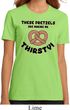 Ladies Funny Shirt Thirsty Pretzels Organic Tee T-Shirt