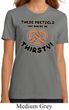 Ladies Funny Shirt Thirsty Pretzels Organic Tee T-Shirt