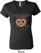 Ladies Funny Shirt Thirsty Pretzels V-neck Tee T-Shirt