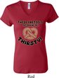 Ladies Funny Shirt Thirsty Pretzels V-neck Tee T-Shirt