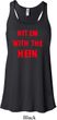 Ladies Funny Tank Top Hit em with the Hein Flowy Racerback
