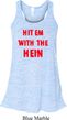 Ladies Funny Tank Top Hit em with the Hein Flowy Racerback