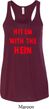 Ladies Funny Tank Top Hit em with the Hein Flowy Racerback