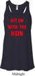 Ladies Funny Tank Top Hit em with the Hein Flowy Racerback