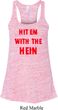 Ladies Funny Tank Top Hit em with the Hein Flowy Racerback