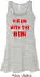 Ladies Funny Tank Top Hit em with the Hein Flowy Racerback
