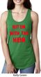 Ladies Funny Tank Top Hit em with the Hein Ideal Racerback