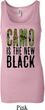Ladies Funny Tanktop Camo is the New Black Longer Length Tank Top