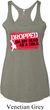 Ladies Funny Tanktop Dropped On My Head Tri Blend Racerback Tank Top