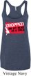 Ladies Funny Tanktop Dropped On My Head Tri Blend Racerback Tank Top