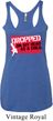 Ladies Funny Tanktop Dropped On My Head Tri Blend Racerback Tank Top