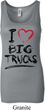 Ladies Funny Tanktop I Love Big Trucks Longer Length Tank Top