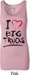 Ladies Funny Tanktop I Love Big Trucks Longer Length Tank Top