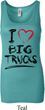 Ladies Funny Tanktop I Love Big Trucks Longer Length Tank Top