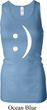 Ladies Funny Tanktop Smiley Chat Face Longer Length Racerback Tank Top