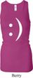 Ladies Funny Tanktop Smiley Chat Face Longer Length Racerback Tank Top