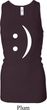 Ladies Funny Tanktop Smiley Chat Face Longer Length Racerback Tank Top