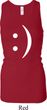 Ladies Funny Tanktop Smiley Chat Face Longer Length Racerback Tank Top