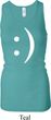 Ladies Funny Tanktop Smiley Chat Face Longer Length Racerback Tank Top