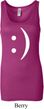 Ladies Funny Tanktop Smiley Chat Face Longer Length Tank Top