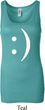 Ladies Funny Tanktop Smiley Chat Face Longer Length Tank Top