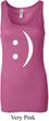 Ladies Funny Tanktop Smiley Chat Face Longer Length Tank Top