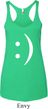 Ladies Funny Tanktop Smiley Chat Face Tri Blend Racerback Tank Top