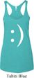 Ladies Funny Tanktop Smiley Chat Face Tri Blend Racerback Tank Top