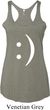 Ladies Funny Tanktop Smiley Chat Face Tri Blend Racerback Tank Top
