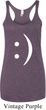 Ladies Funny Tanktop Smiley Chat Face Tri Blend Racerback Tank Top