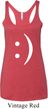 Ladies Funny Tanktop Smiley Chat Face Tri Blend Racerback Tank Top