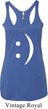 Ladies Funny Tanktop Smiley Chat Face Tri Blend Racerback Tank Top