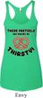 Ladies Funny Tanktop Thirsty Pretzels Tri Blend Racerback Tank