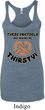 Ladies Funny Tanktop Thirsty Pretzels Tri Blend Racerback Tank