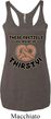 Ladies Funny Tanktop Thirsty Pretzels Tri Blend Racerback Tank