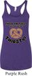 Ladies Funny Tanktop Thirsty Pretzels Tri Blend Racerback Tank