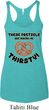Ladies Funny Tanktop Thirsty Pretzels Tri Blend Racerback Tank