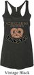 Ladies Funny Tanktop Thirsty Pretzels Tri Blend Racerback Tank