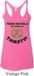 Ladies Funny Tanktop Thirsty Pretzels Tri Blend Racerback Tank